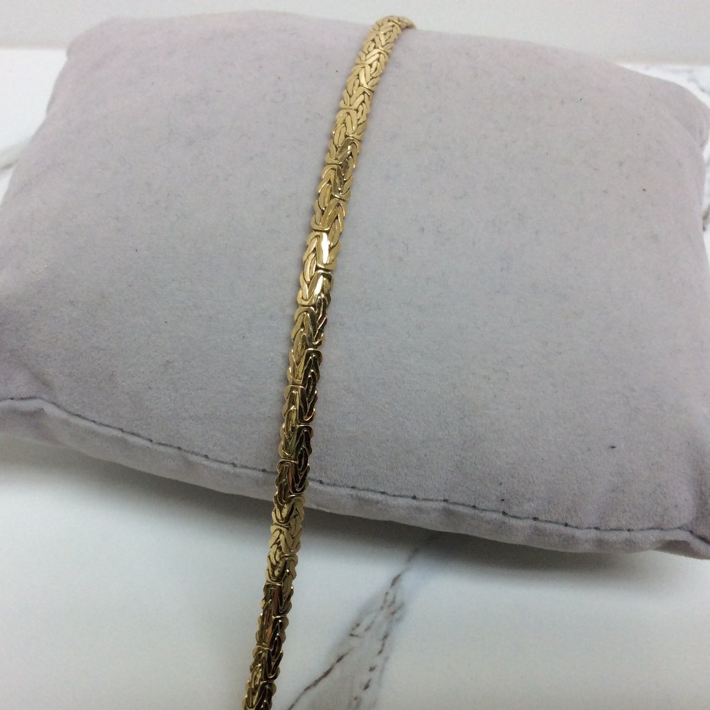10k Real Yellow Gold Flat Byzantine Fancy Lady Bracelet 7 35grams 845$